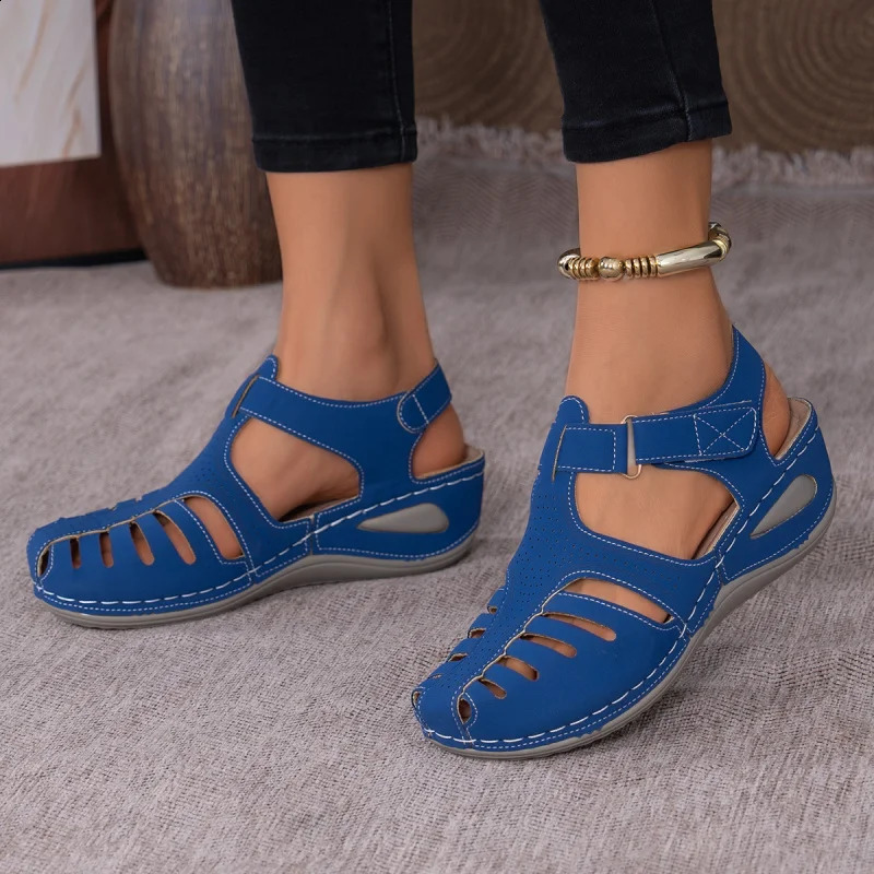 Womens PeepToe Ankle Strap Sandals Summer Block Heel Fashion Shoes 11 Colors Available 260626 - view 5