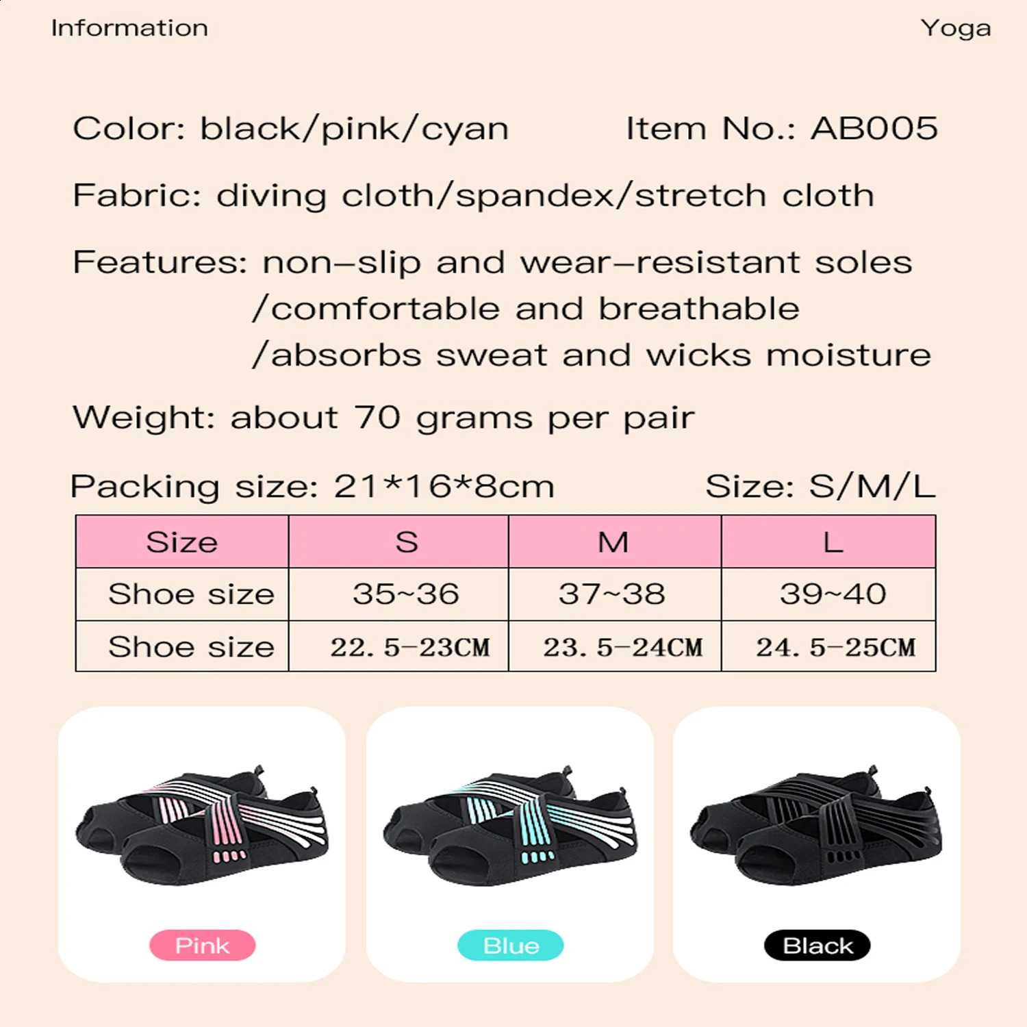 Professional Non-slip Gym Yoga Shoes Flat Soft Anti-slip Sole Ballet Fitness Dance Shoes Pilates Yoga Shoes Socks 260626 - view 7