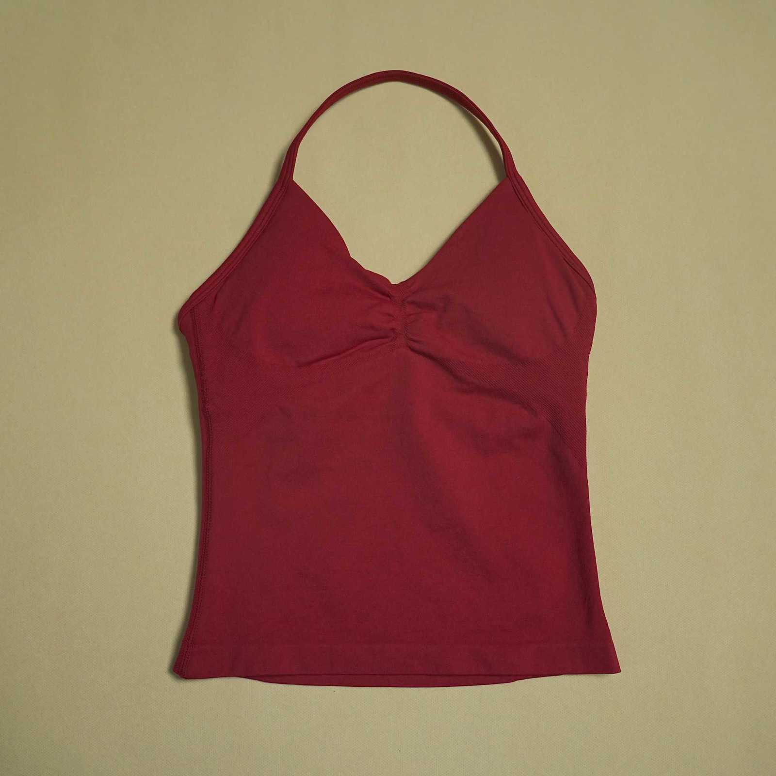 Halter DHHUG 2026 New Women Yoga Tank Top Seamless Strappy Longline Vest Removable Padding Backless Gym Fitness Workout Top M260626 - view 7