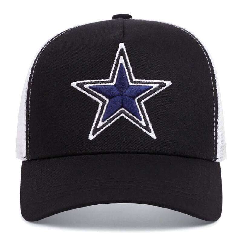 Simple symbol five-pointed star Embroidery outdoors baseball Summer breathability Hip hop mesh cap trucker hat W260626 - view 4