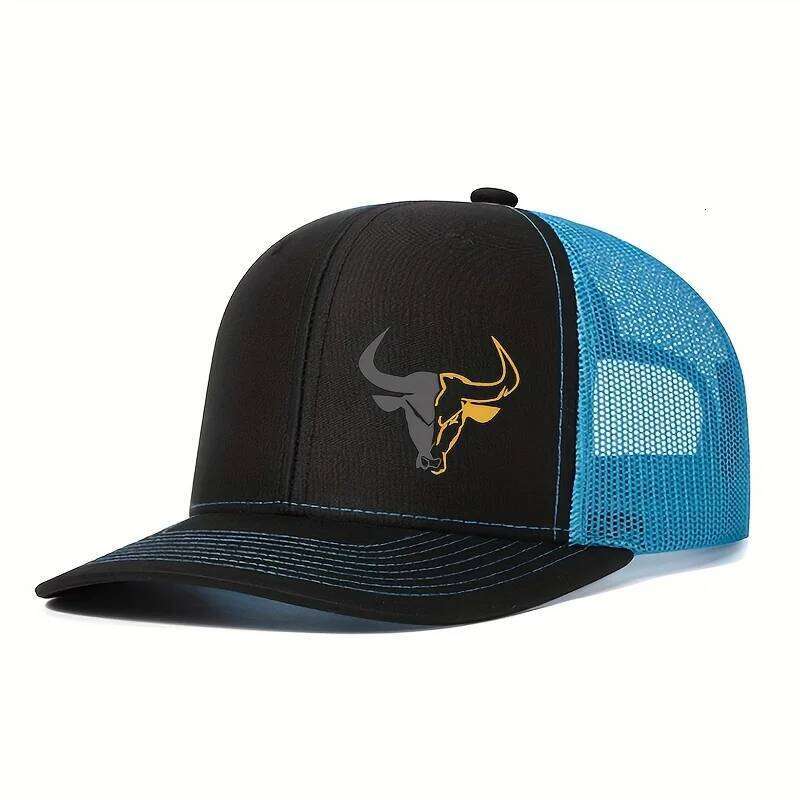 Bull Head Print Breathable Mesh Hats Summer Richardson Truck Driver Hat Men Women Outdoor Baseball Cap Fishing Peaked Caps W260626 - view 5