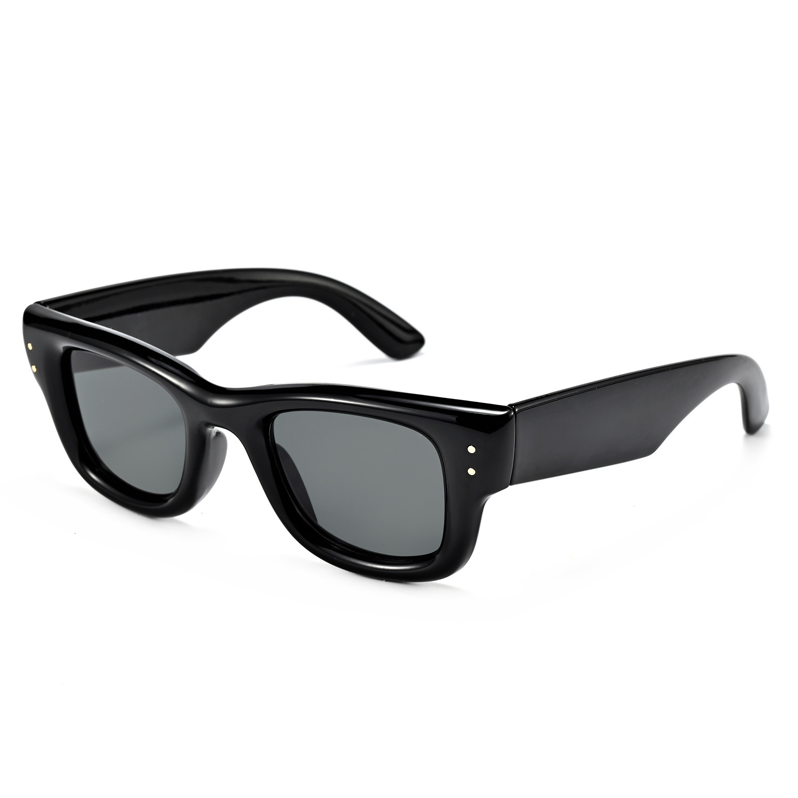 New European American Retro Studded Square Sunglasses, Fashionable Street Style Versatile Glasses For Women, High-End And Face-Slimming Sunglasses - view 3