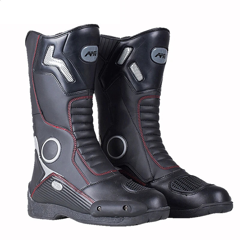AMUMOTO Motorcycle Riding Boots Mens And Womens Pull Shoes Road Breathable Antifall Rider Four Seasons 260626