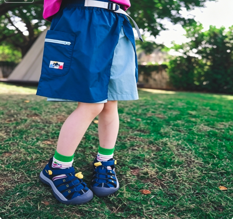 Kids Mountain Style Irregular Patchwork Skort Elastic Waist Quick Dry Outdoor Hiking Skirt Pants for Girls 26AG3195 - view 4