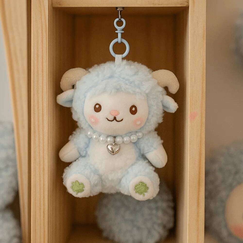 PP Cotton Little Keychain Soft Comfortable Animal Stuffed Doll Collection Cartoon Sheep Plush Keyring 26Y0626 - view 3