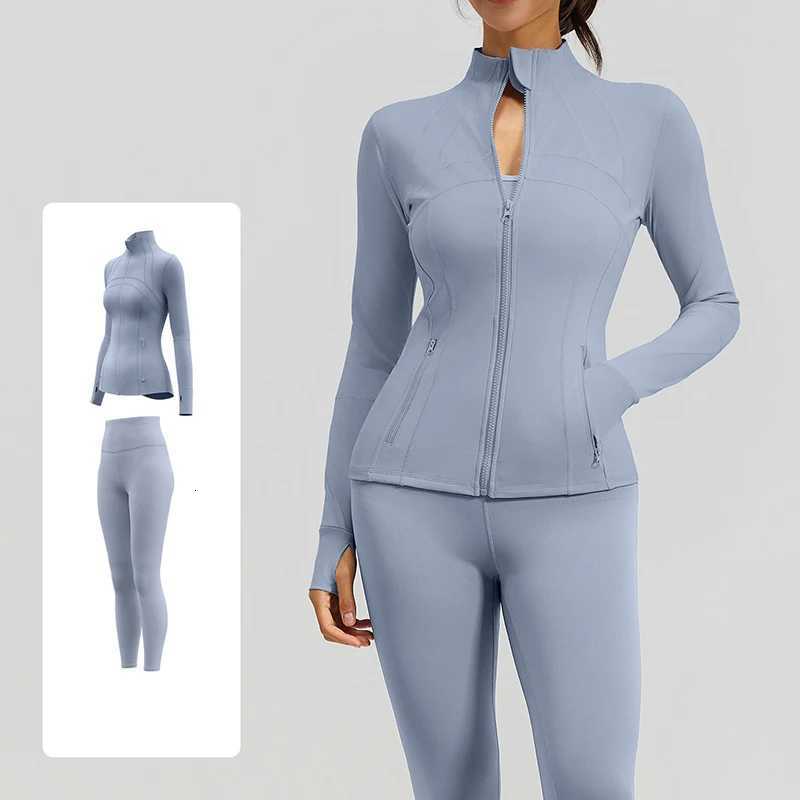Sets Womens Yoga 2 Piece Thumb Hole Long Sleeve Top with Bra Pads High Waist Leggings Slim Fit Quick Dry Running Workout Set M260626 - view 4