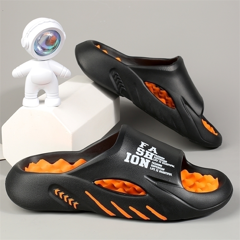 Summer Men Massage Slippers Indoor Outdoor Sandals Beach Casual Shoes Soft Sole Slides Men Flip-flops Mens Sandals Big Size 47 260625 - view 1