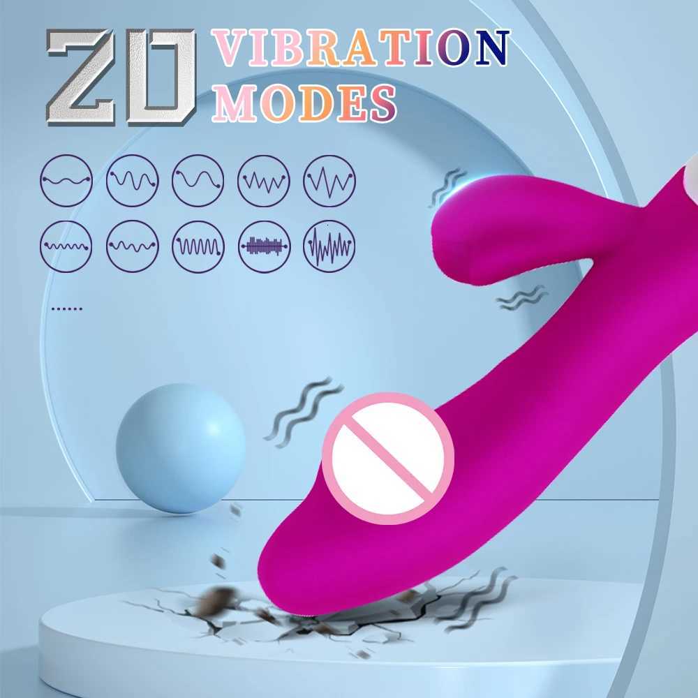 Rabbit Strong G Spot Dildo Vibrator Soft Silicone Pussy Massager Rechargeable Vagina Clitoris Stimulator Adult Sex Toy for Woman M260626 - view 3