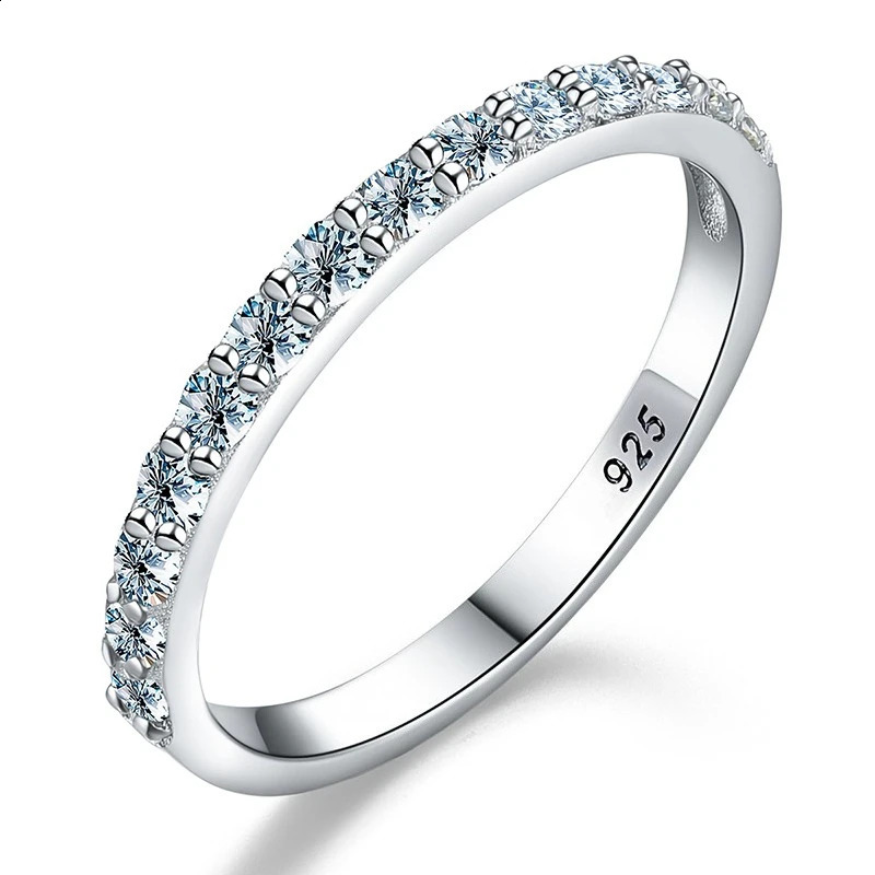 GRA Test Passed Ring Matching Wedding Diamond Band for Women 925 Sterling Silver Female Crown Single Tail Ring Jewelr260624 - view 5