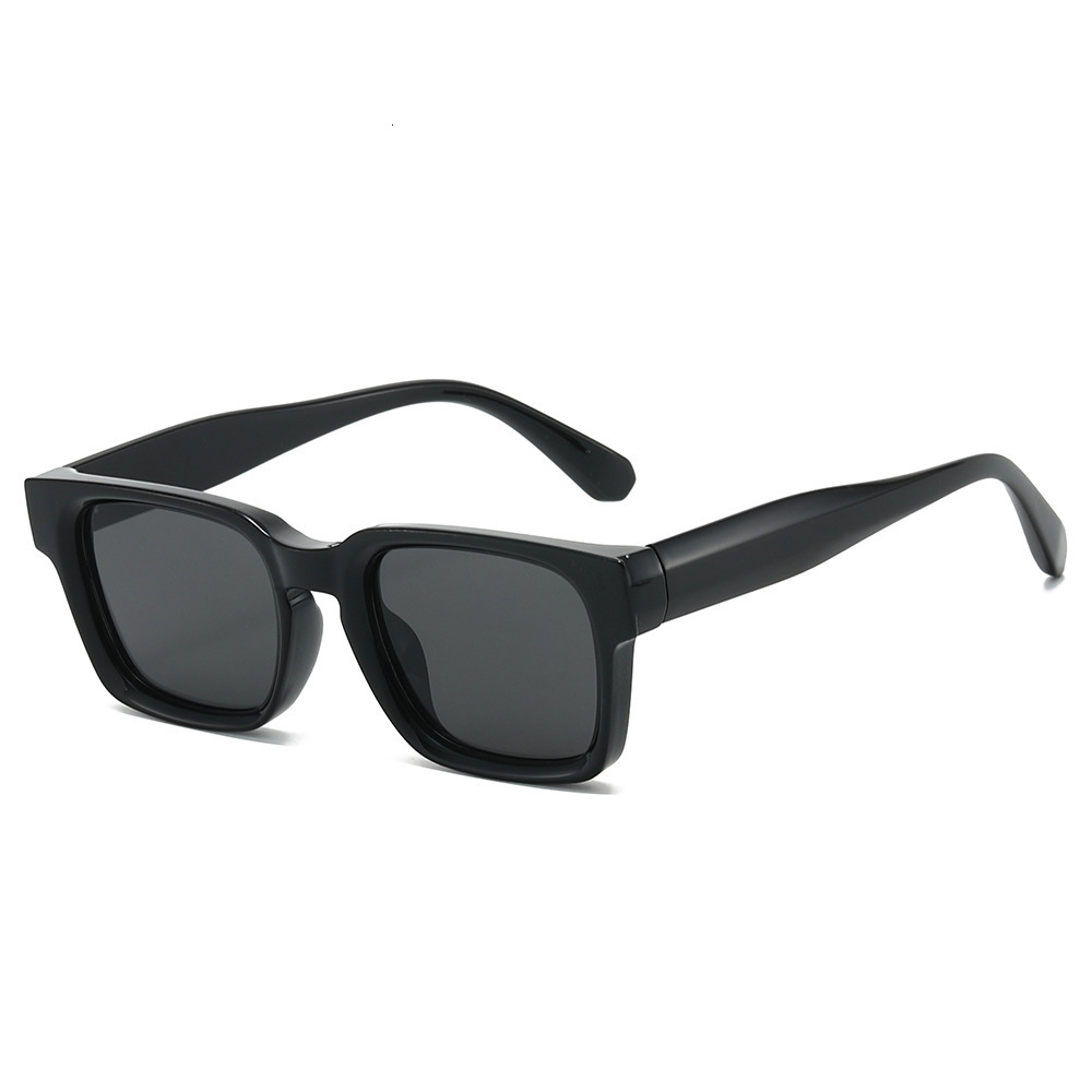 New Vintage Square-Frame Sunglasses, Fashionable Trendy, Same Style As Popular Online Influencers, Simple Versatile, Sun-Blocking And Sun-Protective S - view 3