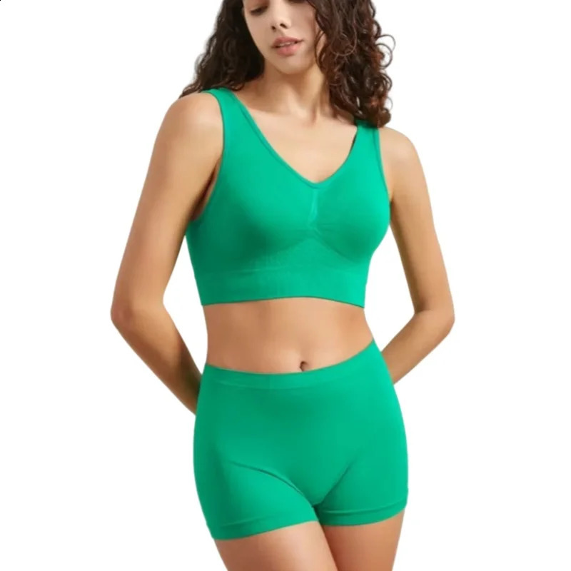 Women Seamless Bra Set Female Tanks Low Waist Boyshorts Underwear Sexy Casual Sports Panties Lingerie S5XL Intimates 260626 - view 4