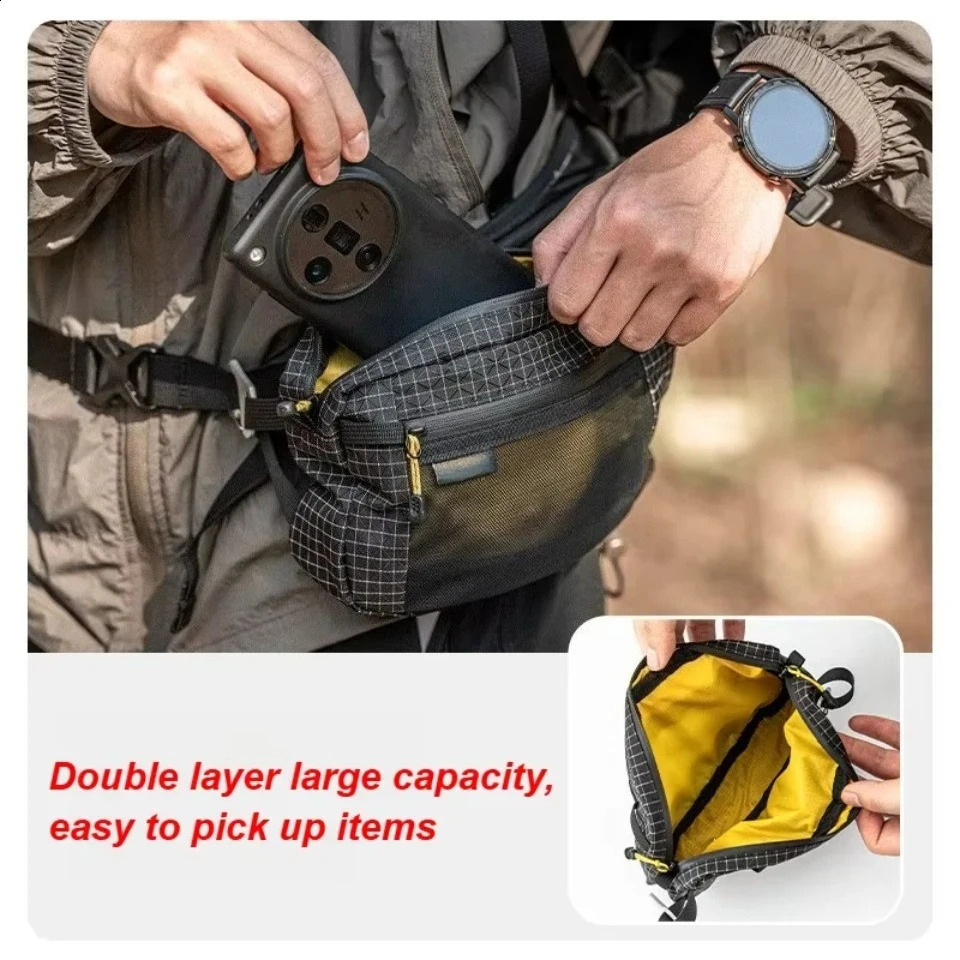 Fiber Waist Pack 11L Waterproof UrltraLight Multi Pocket for Cycling Running Hiking Camping Outdoor Sports Accessories 260626 - view 3