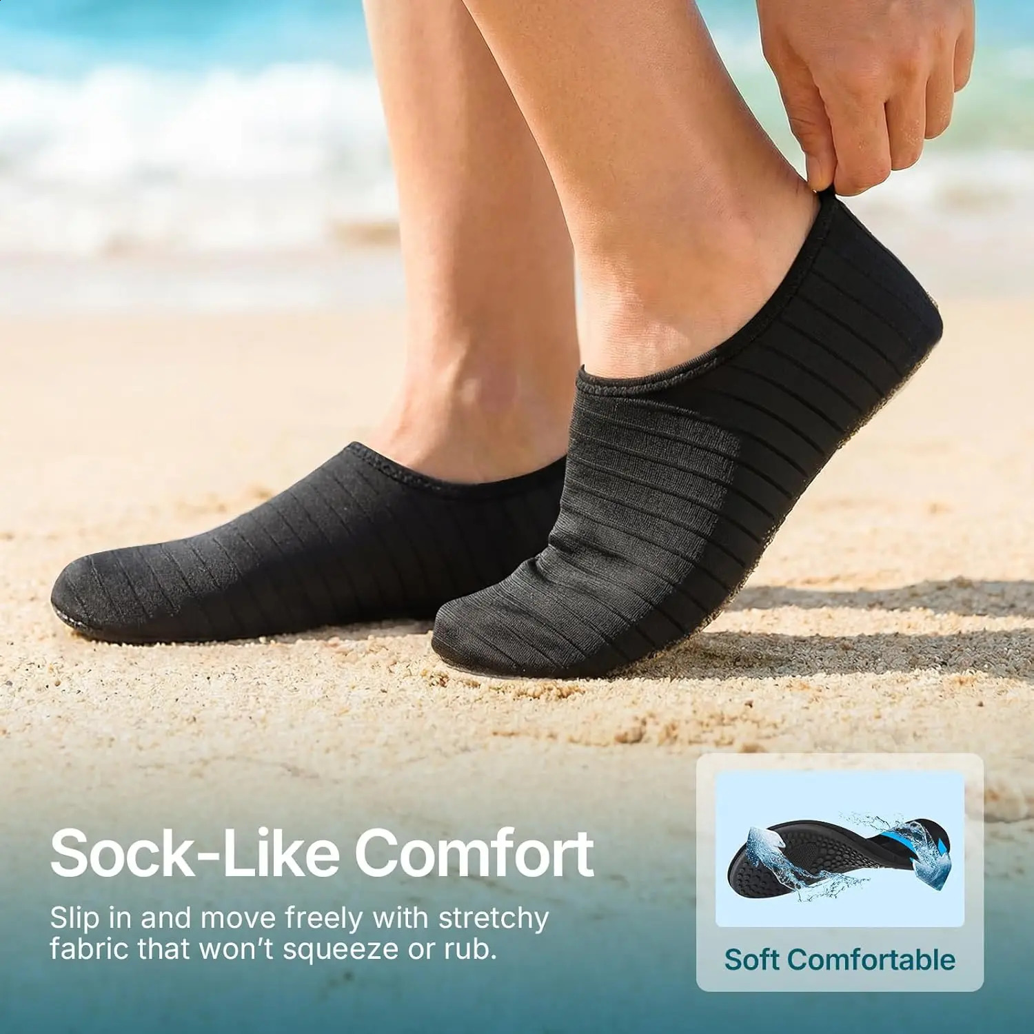 QuickDry Water Shoes for Women Men Aqua Socks Beach SwimYogaPool CampingBarefoot Sports Adults Youth 260626 - view 6