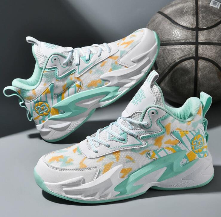 Children's sports basketball shoes men's casual shoes teenagers students adults boys practical concrete training shoes 26-6.9-3