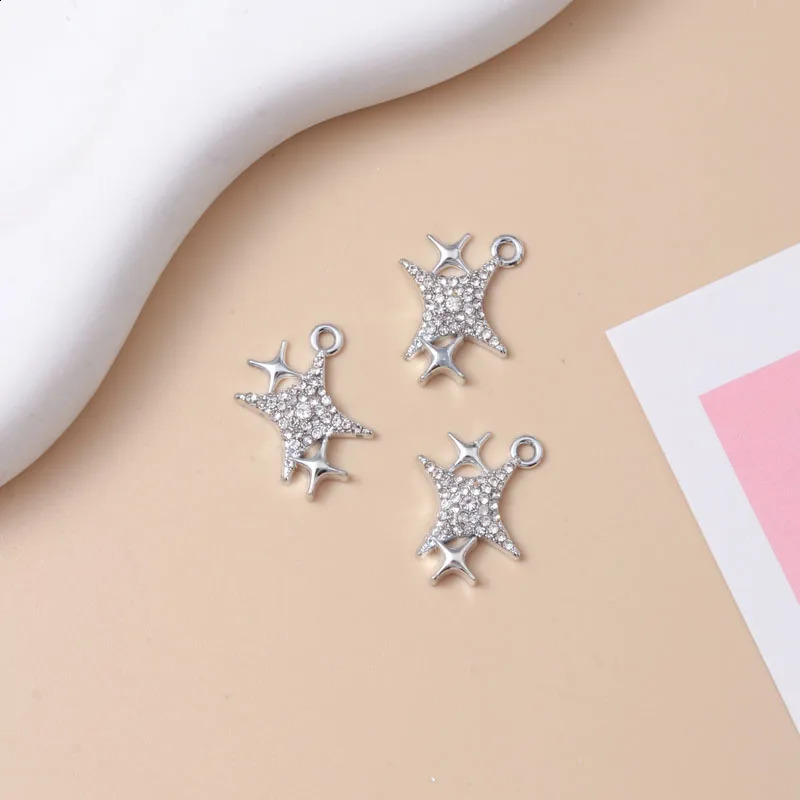 10pcs Star Enamel Charms Fashion Universe Glaring Pendants For Making DIY Jewelry Accessories Necklace Handmade Findings 260623 - view 6