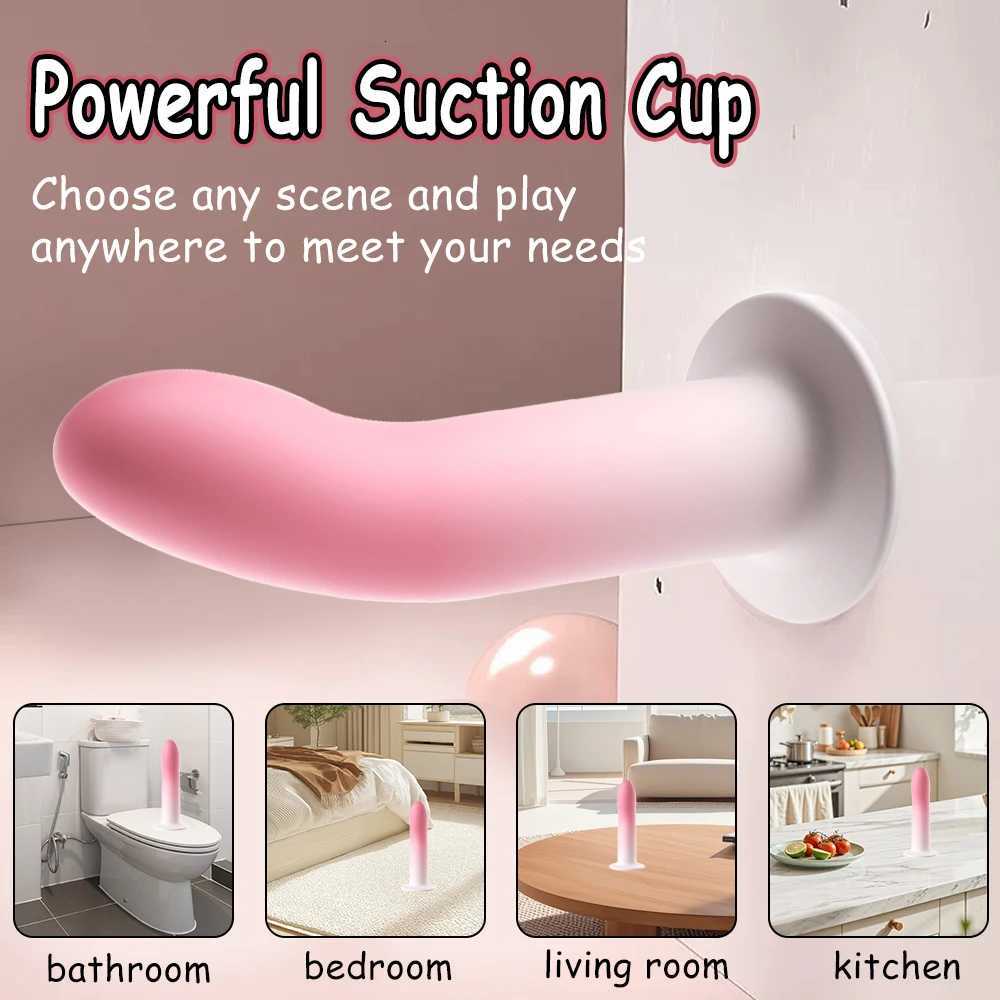 Liquid Silicone Dildo For Flexible Begginner G Spot Personal Massage Tool Suction Cup Anal plug Prosate Massager Female Sex Toy M260626 - view 3