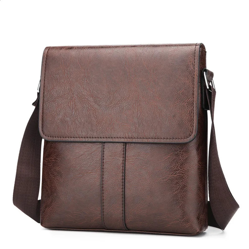 Soft leather shoulder bag mens business casual bag crossbody bag mens bag crossbody bag small leather bag hanging bag 260626 - view 1