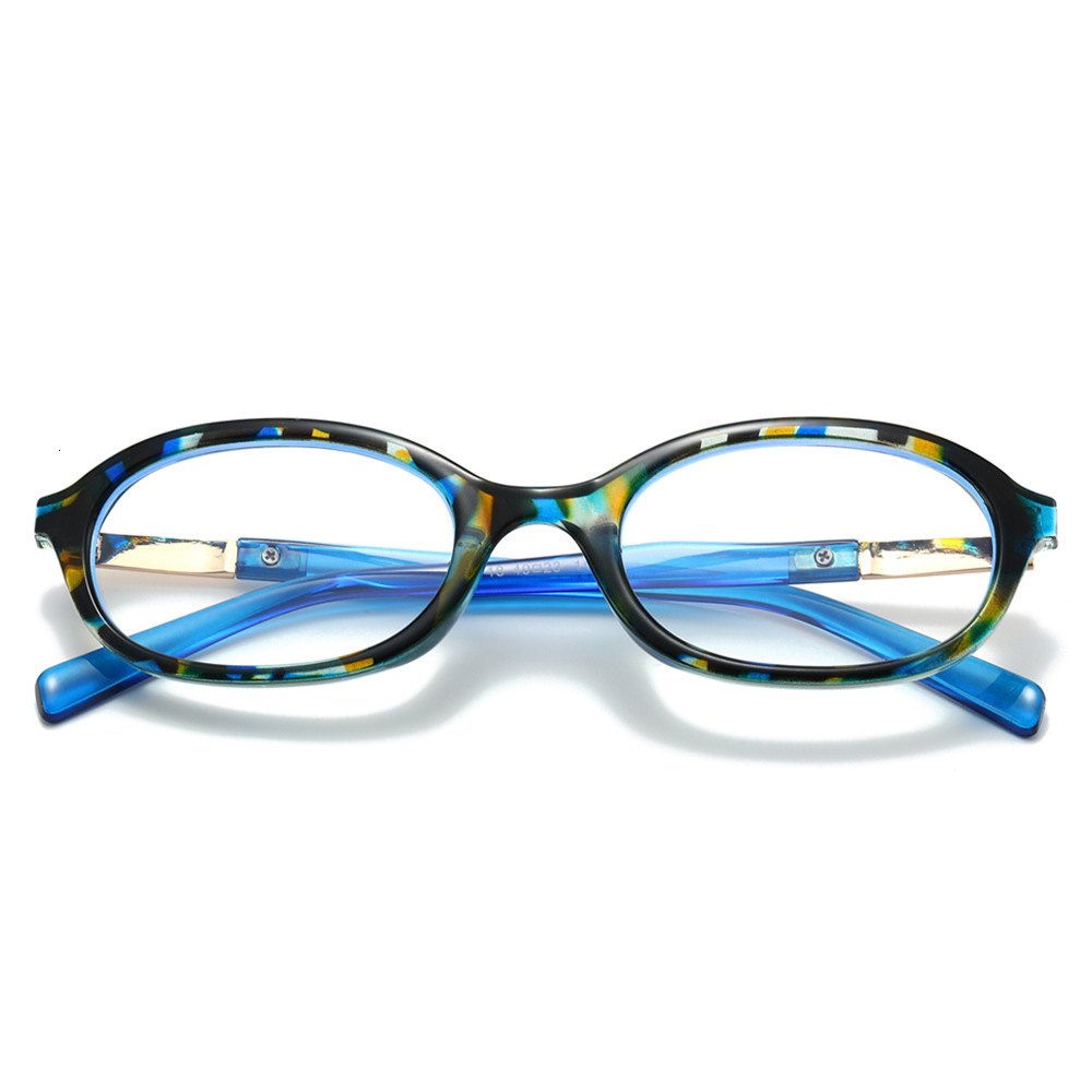 European And American Fashion New Oval Small-Frame For Women, High-End Sun Protection Sunglasses, Blue Light Blocking Flat Glasses Wholesale - view 4