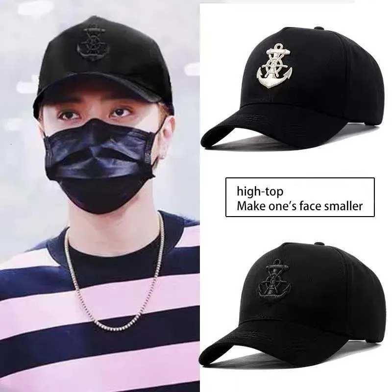 High Quality Baseball Caps New For Men 5 Panel Solid 100 Cotton Anchor Embroidered Sun Visor SnapHip Hop Dad Trucker Hats M260626 - view 7