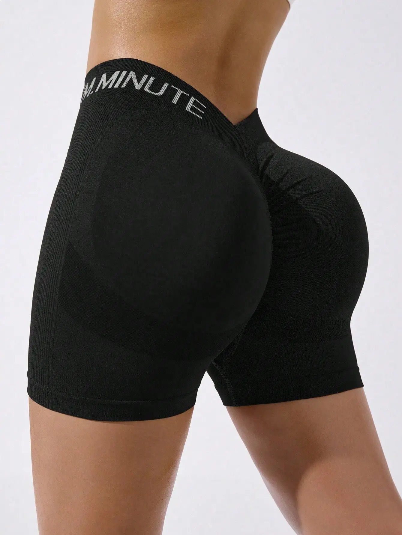 Womens letter shorts breathable nylon fabric V-shaped buttocks a good choice for yoga running and cycling 260626