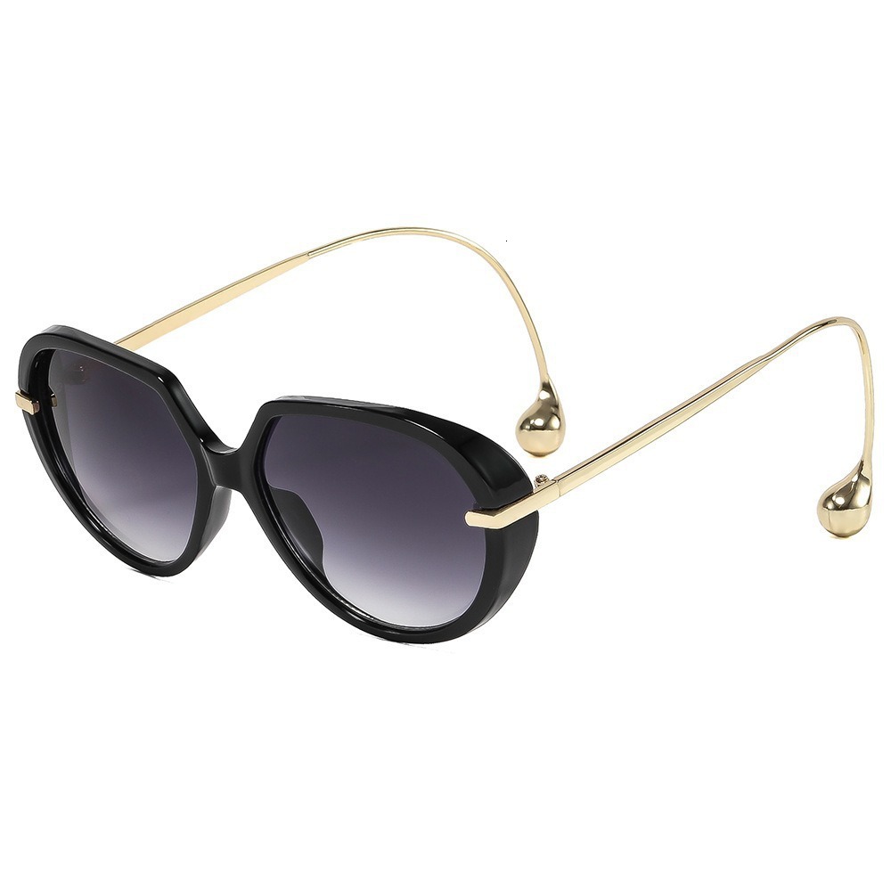 20 European American Style Unique Large Frame New Model With Drop Earrings And Metal Temples Versatile High-End Women's Sunglasses - view 6