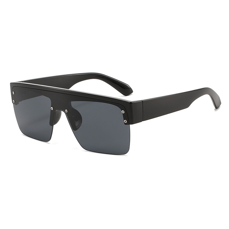 20 European And American Square Large Frame Sunglasses, Retro Trendy, Unisex, Versatile, High-End Driving Sunglasses - view 3