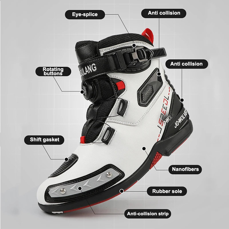Motorcycle Boots Man Leather Motos Riders Protective Waterproof Nonslip Motocross Mountain Racing Shoes 260626 - view 5