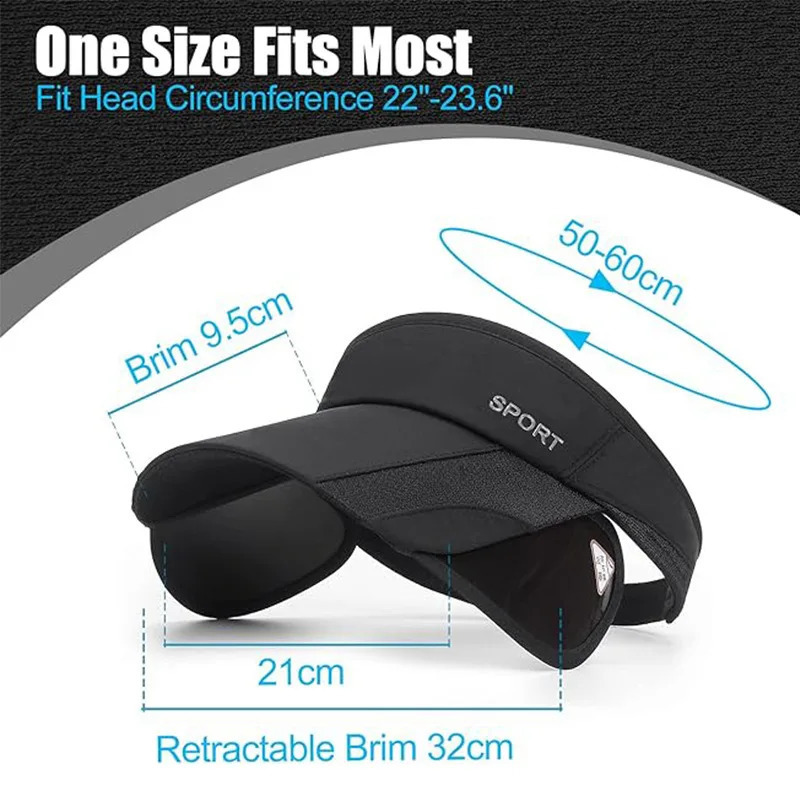 1PC Womens Hats with A Pull-out Brim Summer Sun Visor A Retractable Brim for Face Protection AKorean-style Large-brim Cycling 260625 - view 7