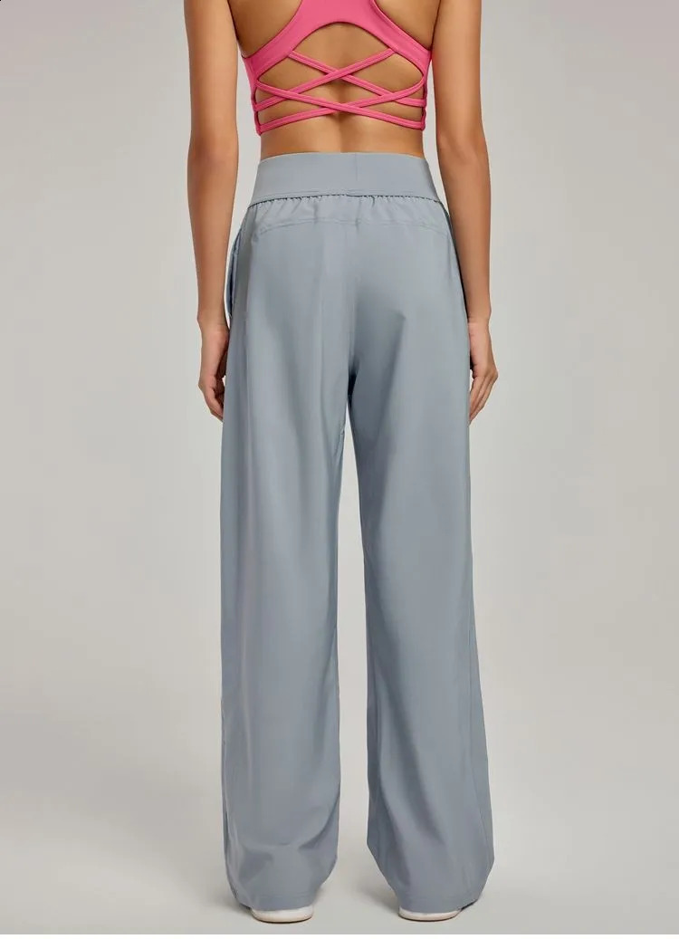Women pants Wide Leg High Waist Loose Trousers Summer Casual Yoga Pants Draping Breathable Gym Lounge Woman clothing 260625 - view 5