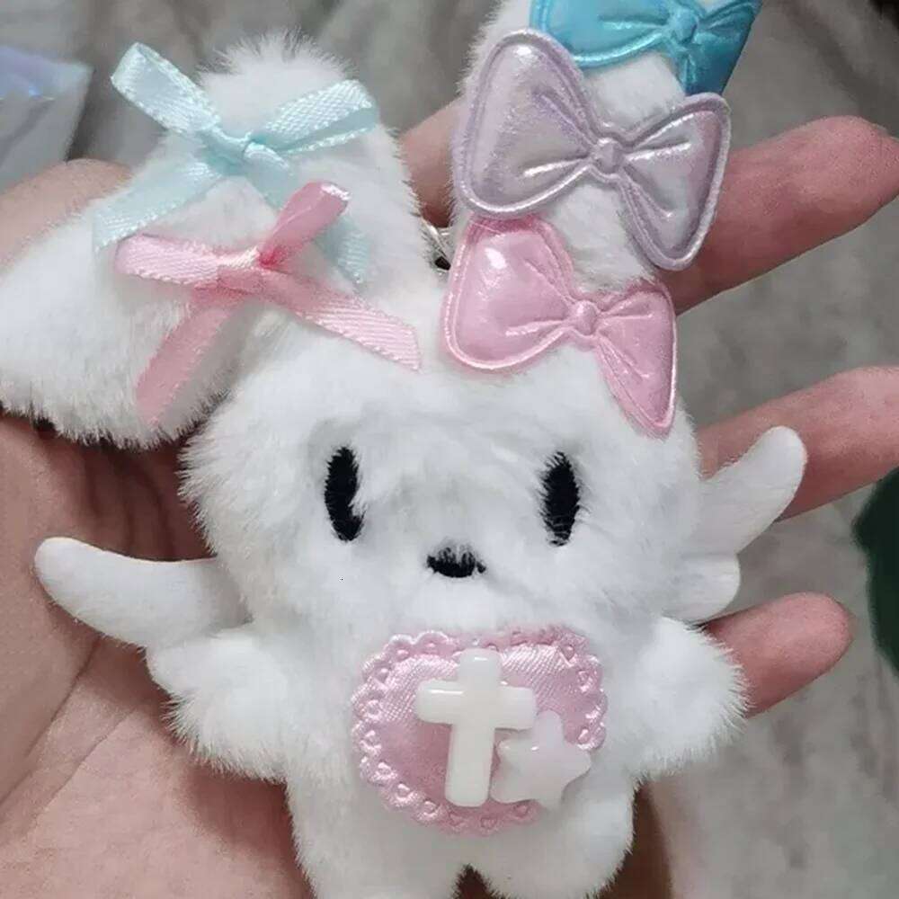 Anime NEEDY GIRL OVERDOSE Rain Ame Cosplay Keychain Cute Kawaii Rabbit Plush Cotton Stuffed Doll Pendant Keyring Accessories 26Y0626 - view 7