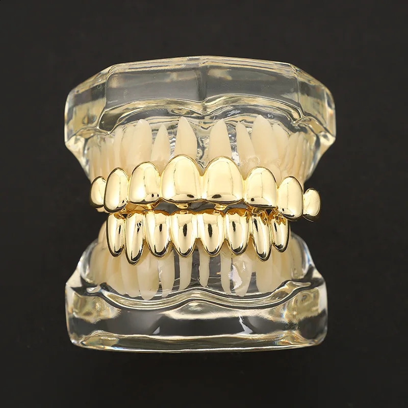 Hip-Hop Irregular Eight-Teeth Dental Braces Grillzs Are Suitable For Both Men And Women As A Shiny Gold Tooth Accessory Item 260626 - view 3