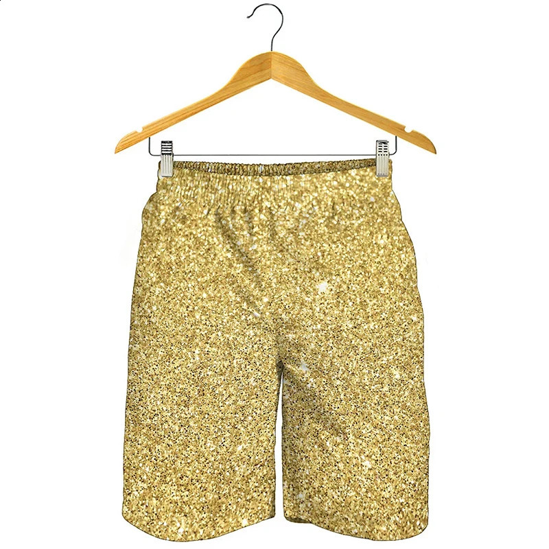 Full Print Sequinsglitter Graphic Beach Shorts For Men Women Casual Oversized Board Summer Quick Dry Short Pants 260625 - view 4