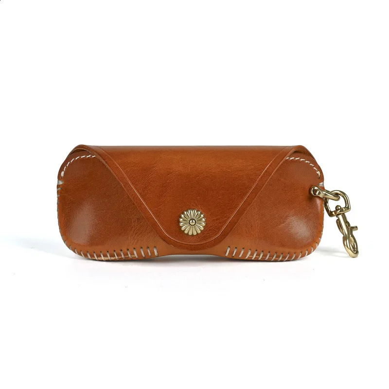 Full-grain Leather Handmade Retro Glasses Case Sunglasses Storage Box 260625 - view 3