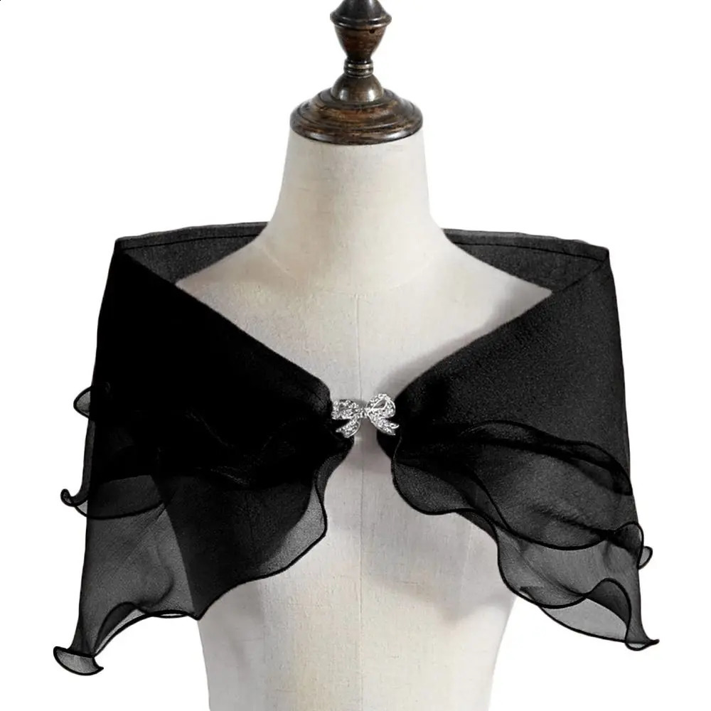 Fashion Tulle Lace Shawl Lace Short Sleeve Shrug Bridal Wedding Cape Elegant Evening Dress Shawl Party Shawl Banquet Dress Cloak 260625