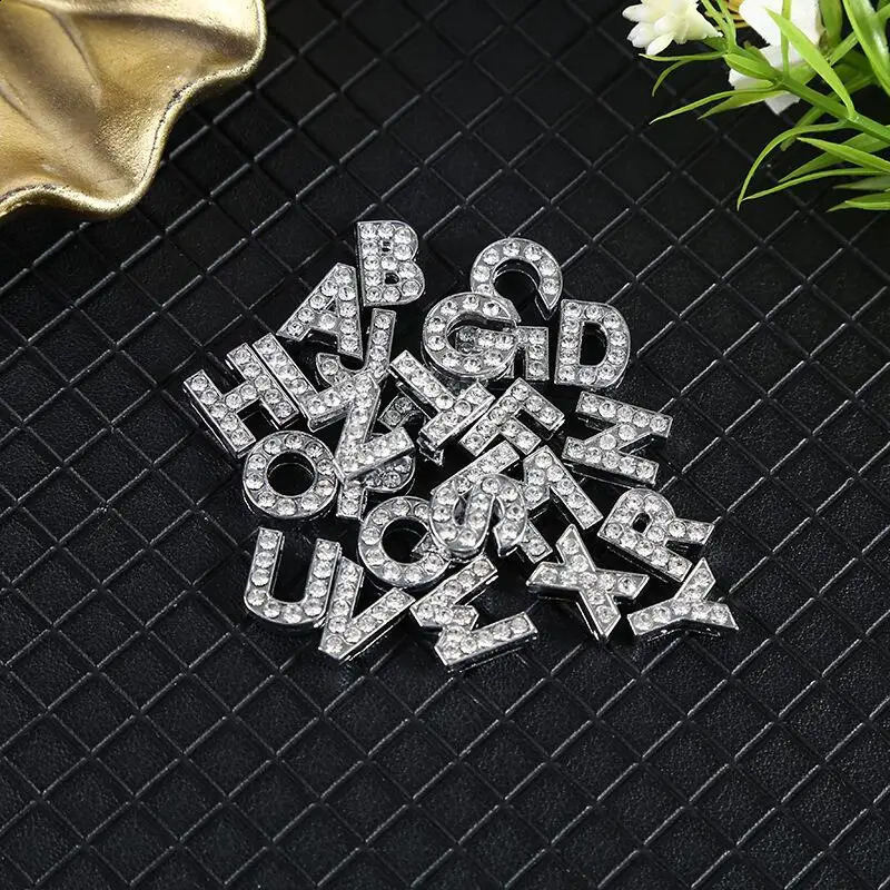 26Pcs 3D Sliver Diamond Letter Nail Art Charms y Alloy Mixed 26-Alphabet Crystal Rhinestones For Nail Art Tips Decorations 260623 - view 7