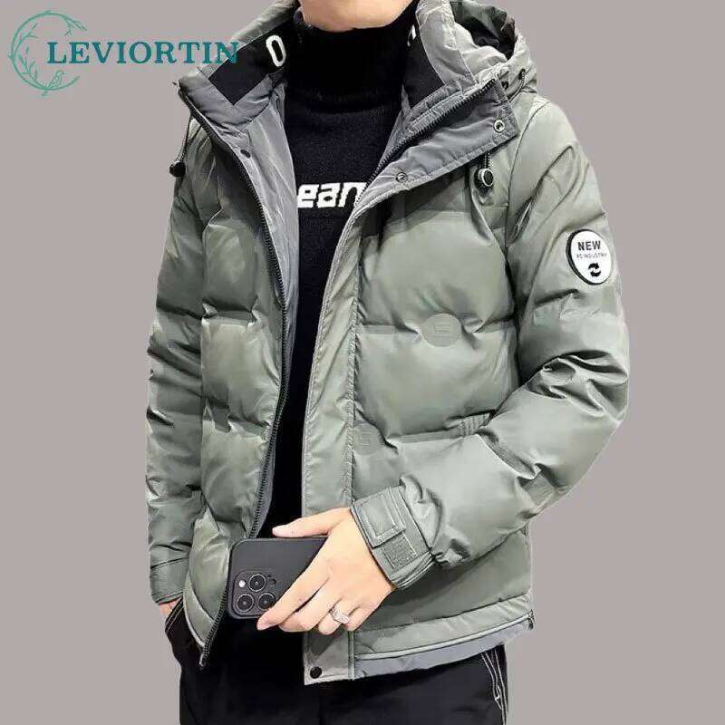 Men's Jacket Winter New Thickened Warm And Cold Proof Outwear Top Casual White Duck Down Hoodie Coats For Men J260626 - view 3