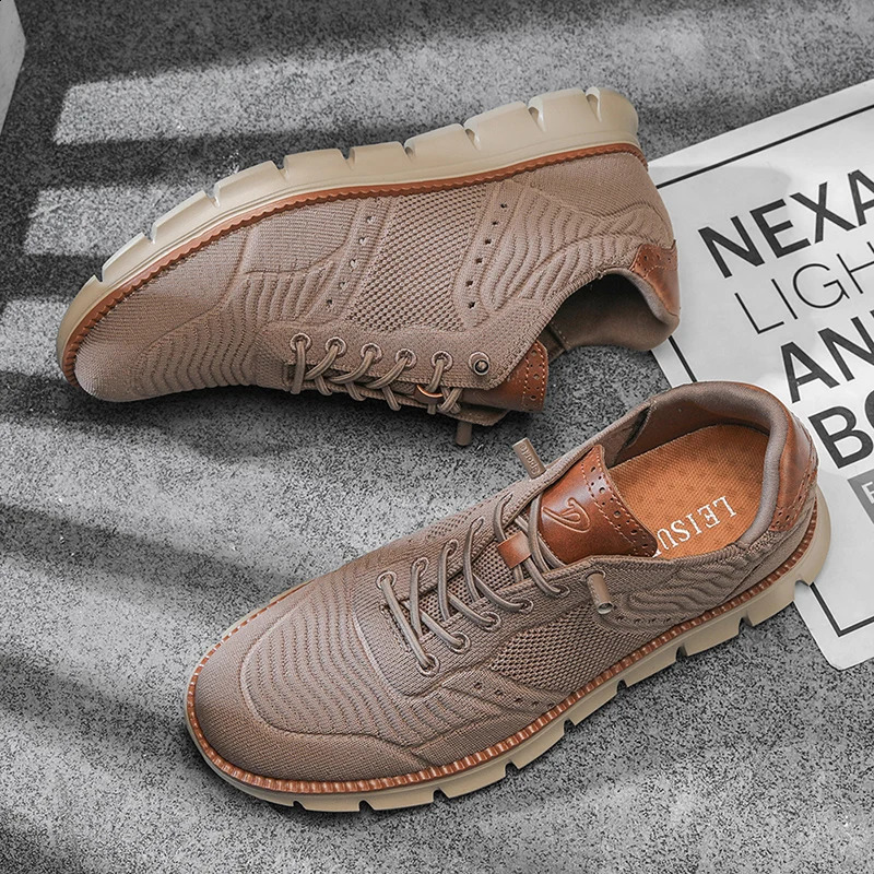 Plus Big Size 54 53 52 51 50 Mens Mesh Brogue Shoes Wingtip Oxfords Casual Stylish Sneakers Loafers Brogues Summer 260626 - view 4