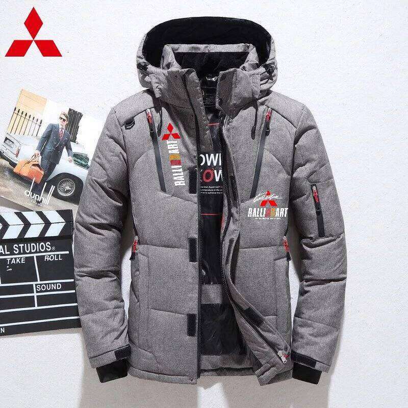 Mitsubishi Down Men's Mid-Length Casual Outdoor Thickened Hooded Winter Coat Plus Size Hiking Jacket J260626 - view 6