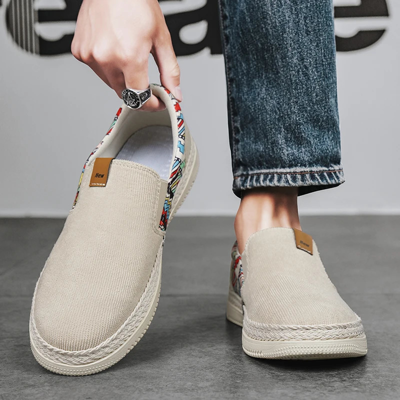 Mens slip on casual shoes summer soft sole fishermans breathable lightweight outdoor walking sports board shoe 260626 - view 6