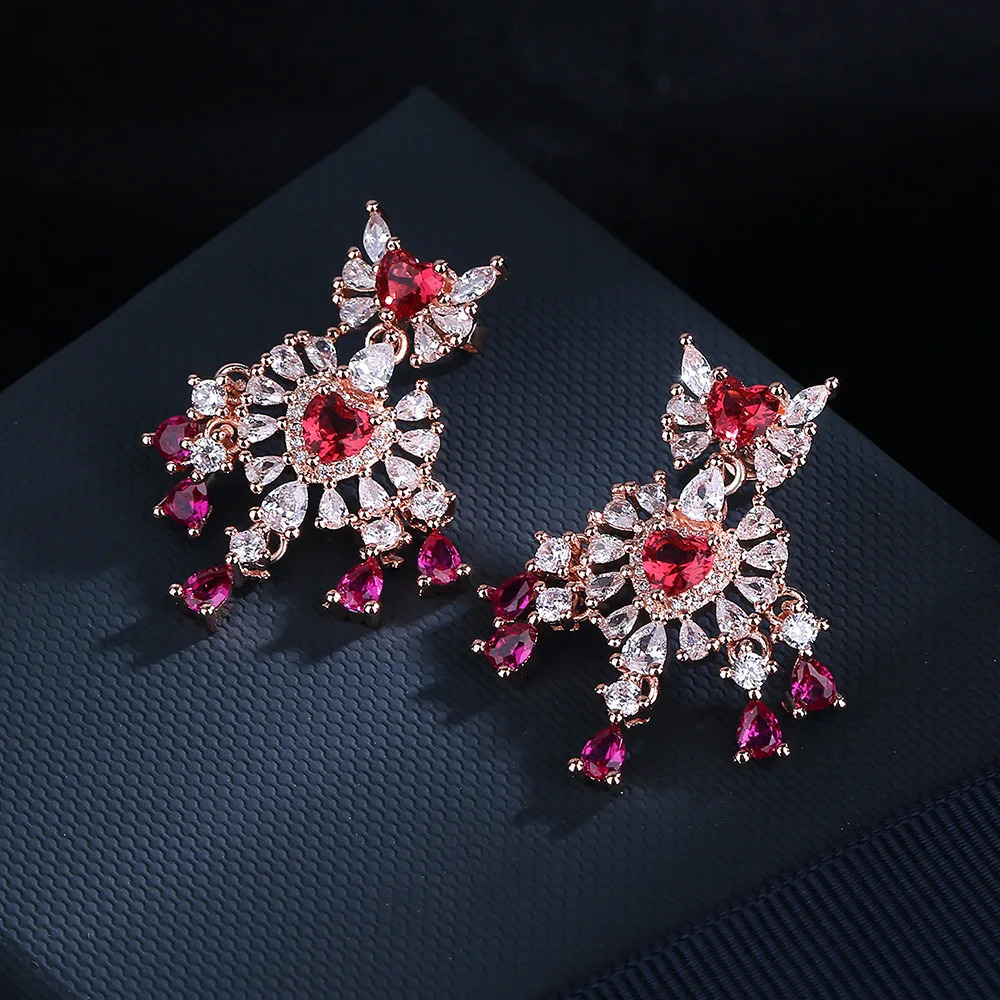 925 Silver Needle High Quality Long Water Drop Colorful Zircon Earrings For Women Dinner Party Engagement Jewelry Gift 260625 - view 3