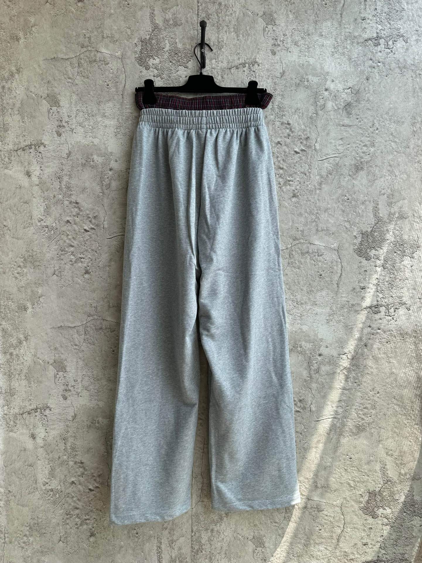 High quality Spring New Two piece in one Checkered Button Splicing Pants with Personalized Casual Wide Legs Ins - view 3
