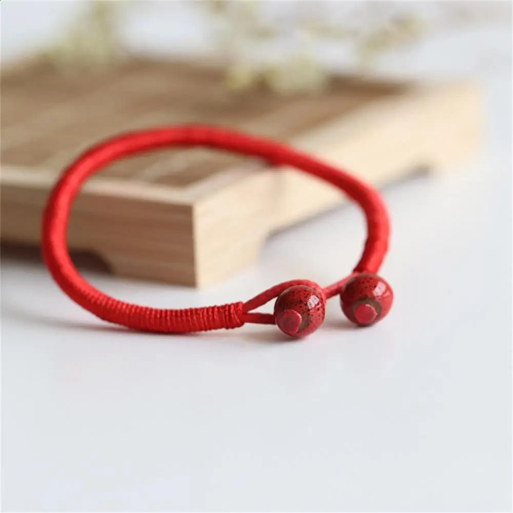 Lucky Beads Red String Bracelet Women Men Handmade Amulet Cord Kabbalah Weave Bangle For Lovers 260617 - view 3