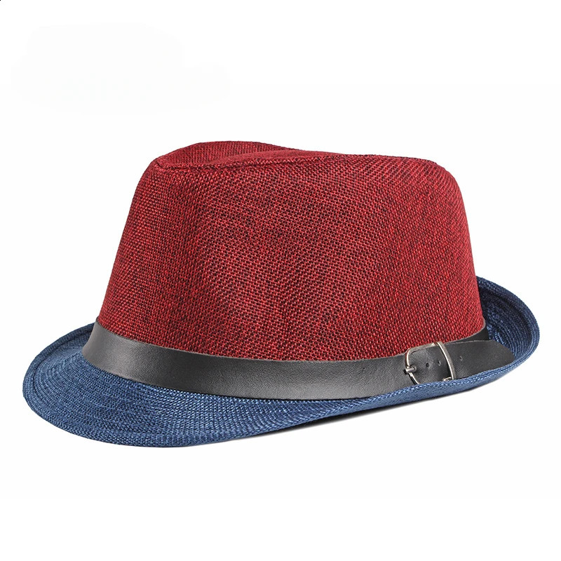 Spring and Summer Patchwork Mens Jazz Hat Unisex Fashionable Fedoras Hat for Women 260626