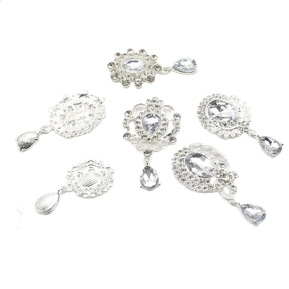 TYNUOMI 5Pcs 5 Size White Acrylic Rhinestone Handdade Sewing Button Of Clothing DIY vWedding Now Dress Decoration Accessories 260623 - view 6