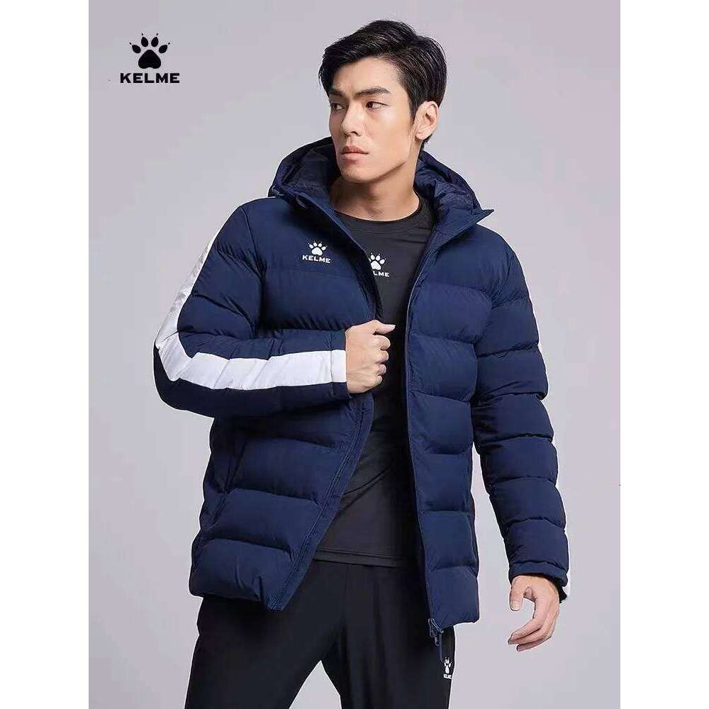 KELME Winter Men's Cotton Jacket Hooded Short Warm Coat Training Sports Team Uniform Women Padded Outwear 8261MF1013 J260626 - view 1