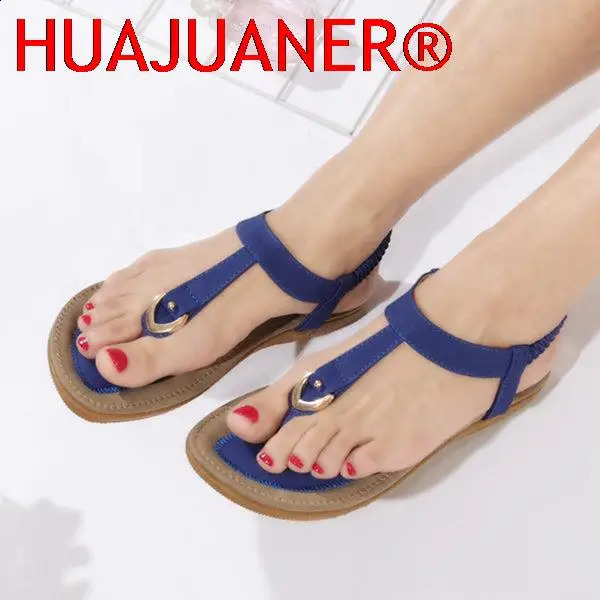 Summer Women Sandals Bohemia Casual Ethnic Shoes Flip Flops Soft Flats Woman Comfortable Plus Size Wedge Sandalias Zapatos Mujer 260626 - view 7