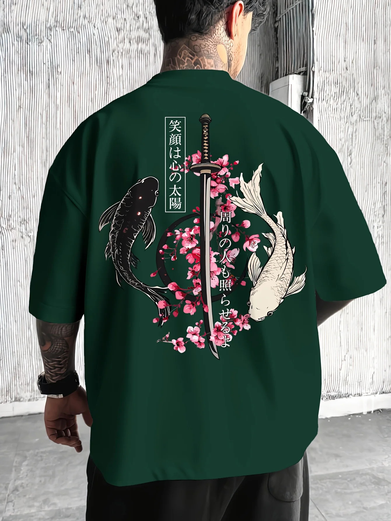 Japanese Cherry Blossom Print 100 Cotton Men Woment T-shirt Summer Autumn Daily Outdoor Sports Casual Loose Street Short-sleeve 260626 - view 4