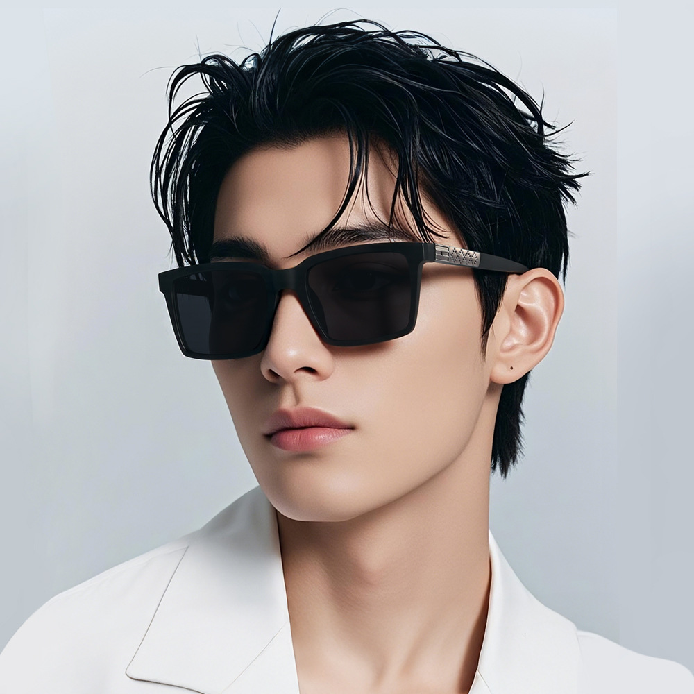 New Retro Large Square Sunglasses for Men, Polarized UV Protection, High-End Style, Men's Manufacturer wholesale - view 3