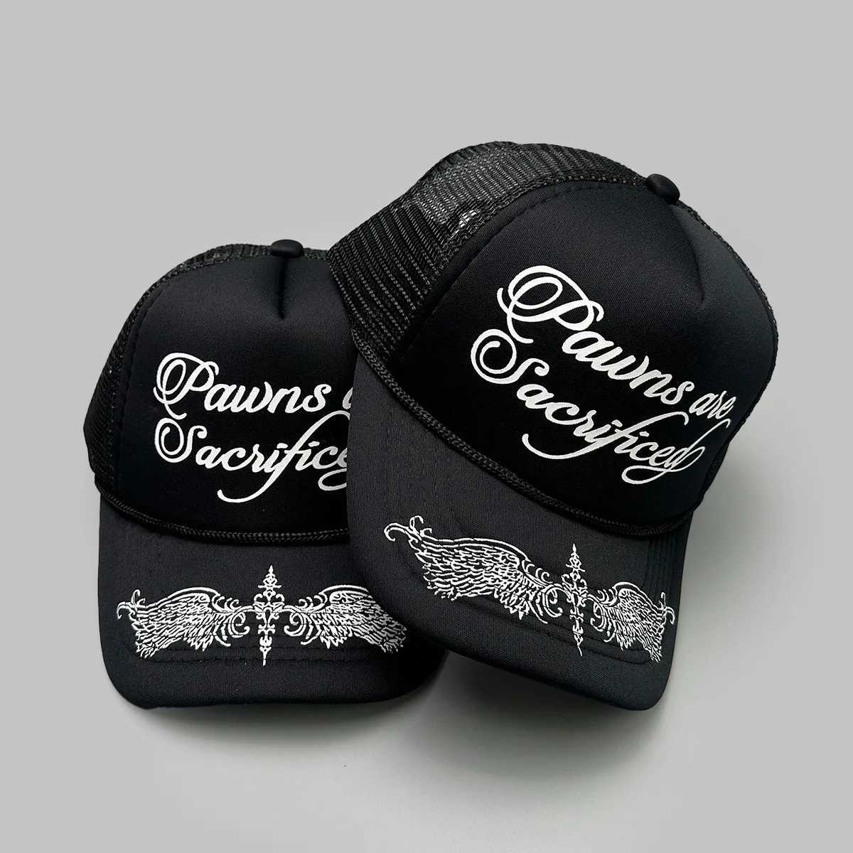 Unisex Personal Printed Letters New Wing Baseball Hats Hip Hop Breathable Color Block Sunshade Trucker Caps Mesh Versatile ins M260626 - view 5