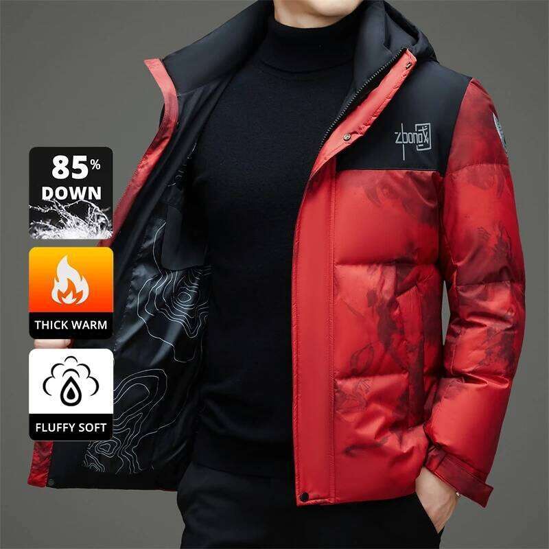 High End 90% Duck Down Winter Fashion Casual Warm Filled Mens Jacket Classic Designer Feather Outerwear Windbreaker Puffer Coats W260626 - view 5